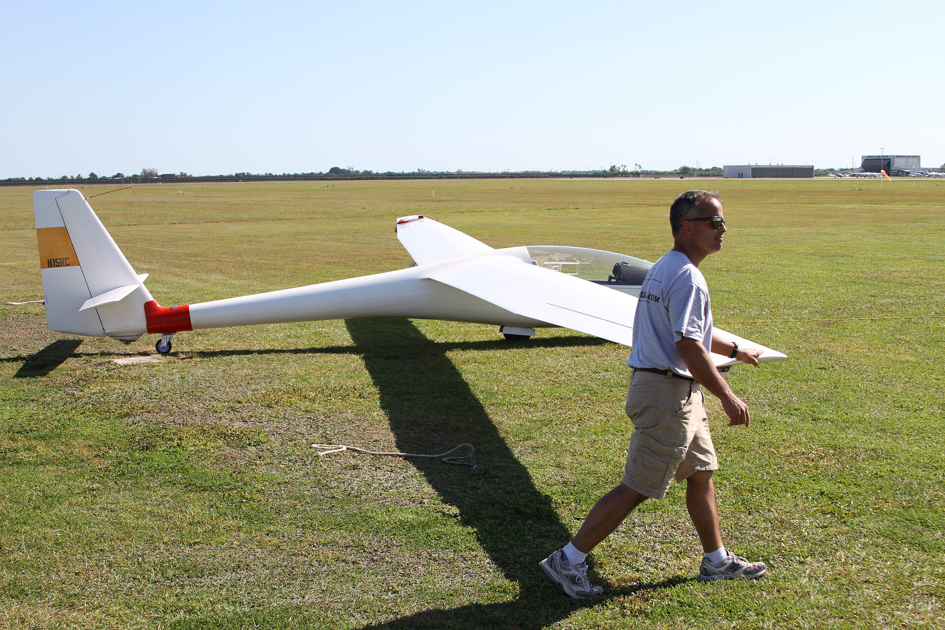 Pilot Eric with an ASW-15 sailplane