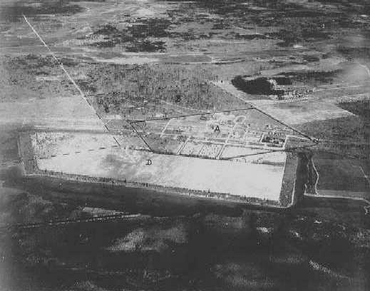 Chapman Field, Miami, 1931 aerial looking west