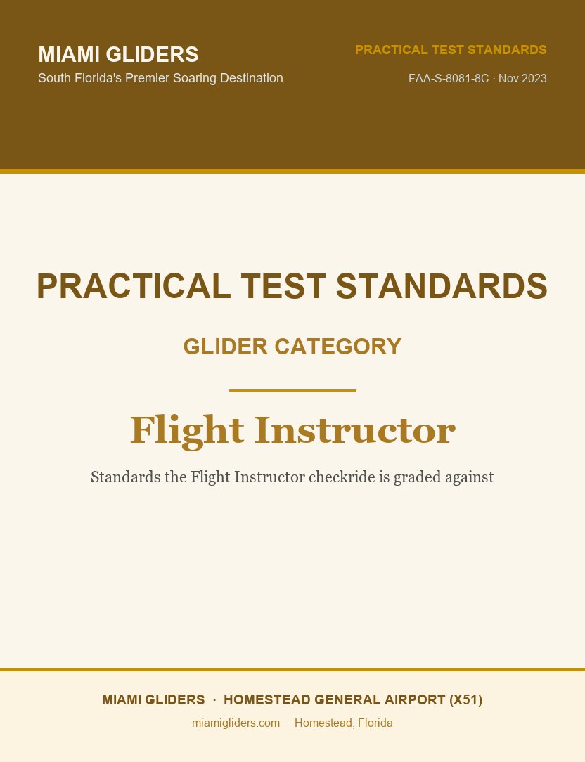 Flight Instructor Practical Test Standards cover