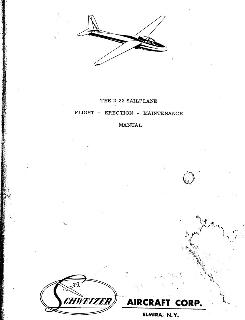 Schweizer 2-32 Flight Manual cover